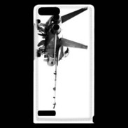 Coque Huawei Ascend G6 Avion de chasse F18 en noir et blanc