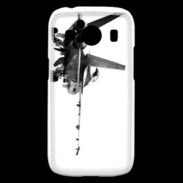Coque Samsung Galaxy Ace4 Avion de chasse F18 en noir et blanc