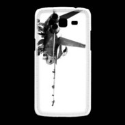 Coque Samsung Galaxy Grand2 Avion de chasse F18 en noir et blanc
