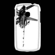 Coque Samsung Galaxy Young Avion de chasse F18 en noir et blanc