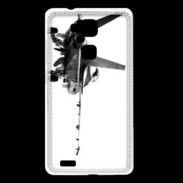 Coque Huawei Ascend Mate 7 Avion de chasse F18 en noir et blanc