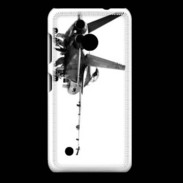 Coque Nokia Lumia 530 Avion de chasse F18 en noir et blanc