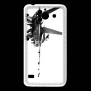 Coque Huawei Y550 Avion de chasse F18 en noir et blanc