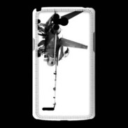 Coque LG L80 Avion de chasse F18 en noir et blanc