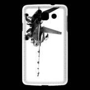 Coque LG L60 Avion de chasse F18 en noir et blanc