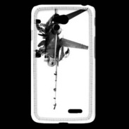 Coque LG L65 Avion de chasse F18 en noir et blanc