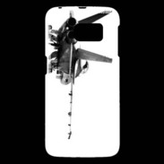 Coque Samsung Galaxy S6 Avion de chasse F18 en noir et blanc