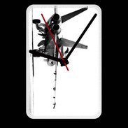 Grande pendule murale Avion de chasse F18 en noir et blanc
