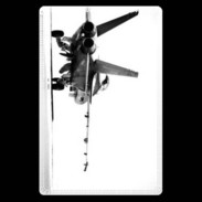 Etui carte bancaire Avion de chasse F18 en noir et blanc