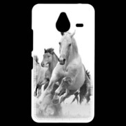 Coque Personnalisée Nokia Lumia 640XL LTE Chevaux en noir et blanc