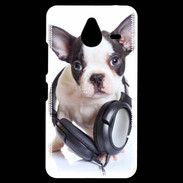 Coque Personnalisée Nokia Lumia 640XL LTE Bulldog français avec casque de musique