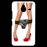 Coque Personnalisée Nokia Lumia 640XL LTE Escarpins rouges vernis lingerie dentelle noire sexy