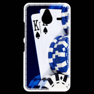 Coque Personnalisée Nokia Lumia 640XL LTE Poker bleu et noir