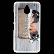Coque Personnalisée Nokia Lumia 640XL LTE Bébé dormant avec chapeau tête de chat
