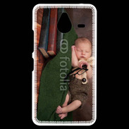 Coque Personnalisée Nokia Lumia 640XL LTE Bébé dormant sur des livres