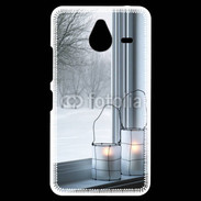 Coque Personnalisée Nokia Lumia 640XL LTE paysage hiver deux lanternes