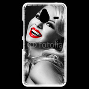 Coque Personnalisée Nokia Lumia 640XL LTE Rouge à lèvres Fashion en noir et blanc
