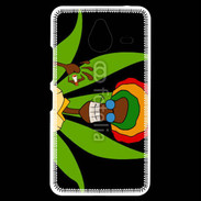 Coque Personnalisée Nokia Lumia 640XL LTE Portrait abstrait de Rasta
