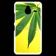 Coque Personnalisée Nokia Lumia 640XL LTE Feuille de cannabis sur fond jaune