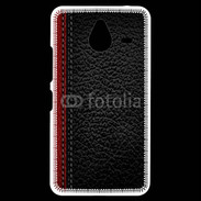 Coque Personnalisée Nokia Lumia 640XL LTE Effet cuir noir et rouge