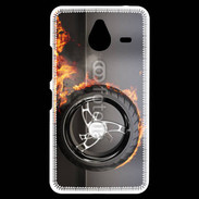 Coque Personnalisée Nokia Lumia 640XL LTE Roue en feu dragster