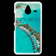 Coque Personnalisée Nokia Lumia 640XL LTE Vue aérienne Bungalow à Tahiti