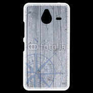 Coque Personnalisée Nokia Lumia 640XL LTE Rose des vents sur fond bois 500