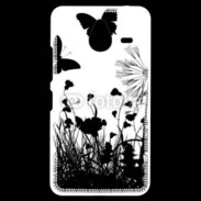 Coque Personnalisée Nokia Lumia 640XL LTE Papillon en noir et blanc