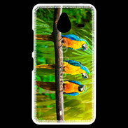 Coque Personnalisée Nokia Lumia 640XL LTE Trois perroquets bleu et jaune