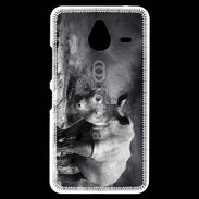 Coque Personnalisée Nokia Lumia 640XL LTE Rhinocéros noir et blanc