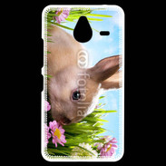 Coque Personnalisée Nokia Lumia 640XL LTE Lapin et fleurs