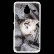 Coque Personnalisée Nokia Lumia 640XL LTE Chaton aux yeux bleus 10