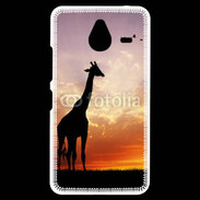 Coque Personnalisée Nokia Lumia 640XL LTE Girafe au couché de soleil