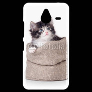 Coque Personnalisée Nokia Lumia 640XL LTE Chaton dans un sac