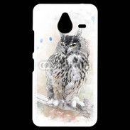 Coque Personnalisée Nokia Lumia 640XL LTE hibou en aquarelle