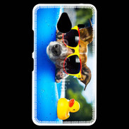Coque Personnalisée Nokia Lumia 640XL LTE Chien à la piscine 5