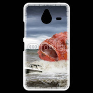 Coque Personnalisée Nokia Lumia 640XL LTE Enorme poisson chassant bateau de pêcheurs