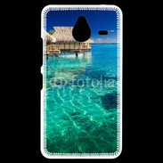 Coque Personnalisée Nokia Lumia 640XL LTE Bungalow sur l'eau des tropiques