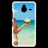 Coque Personnalisée Nokia Lumia 640XL LTE Cocktail noix de coco sur la plage 5