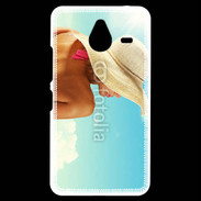 Coque Personnalisée Nokia Lumia 640XL LTE Femme à chapeau de plage