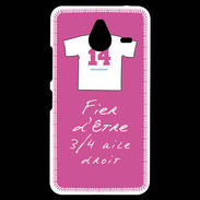 Coque Personnalisée Nokia Lumia 640XL LTE 3/4 aile droit Bonus offensif-défensif Rose