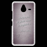 Coque Personnalisée Nokia Lumia 640XL LTE Pêché stupidité Violet Citation Oscar Wilde
