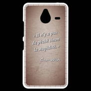 Coque Personnalisée Nokia Lumia 640XL LTE Pêché stupidité Rouge Citation Oscar Wilde