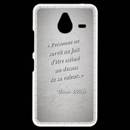 Coque Personnalisée Nokia Lumia 640XL LTE Survie valeur Gris Citation Oscar Wilde