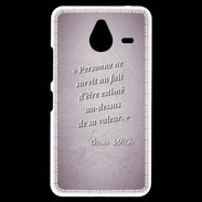 Coque Personnalisée Nokia Lumia 640XL LTE Survie valeur Rose Citation Oscar Wilde