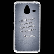 Coque Personnalisée Nokia Lumia 640XL LTE Tentation Bleu Citation Oscar Wilde