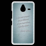 Coque Personnalisée Nokia Lumia 640XL LTE Tentation Turquoise Citation Oscar Wilde