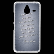 Coque Personnalisée Nokia Lumia 640XL LTE Toujours amoureux Bleu Citation Oscar Wilde