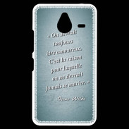 Coque Personnalisée Nokia Lumia 640XL LTE Toujours amoureux Turquoise Citation Oscar Wilde