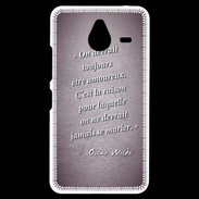 Coque Personnalisée Nokia Lumia 640XL LTE Toujours amoureux Violet Citation Oscar Wilde